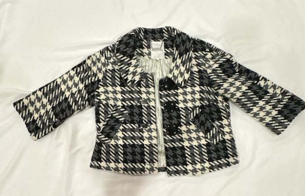 Walter Steiger Walter Girl Houndstooth Pattern Cropped Jacket